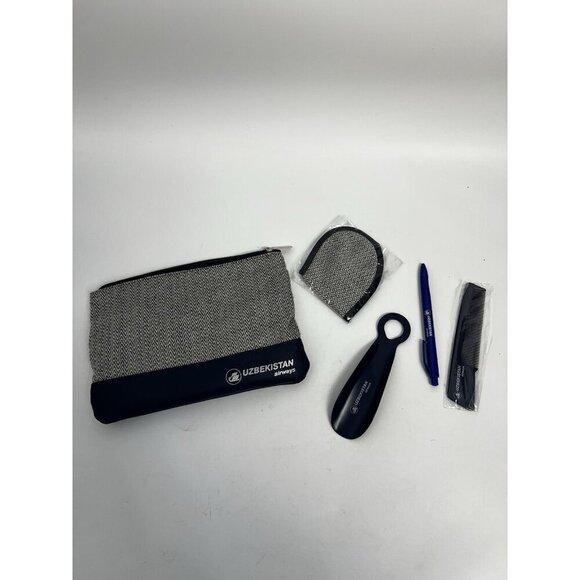 UZBEKISTAN AIRWAYS UZBEKISTAN AIRLINES Amenities Pouch Cosmetic Bag - Picture 8 of 8